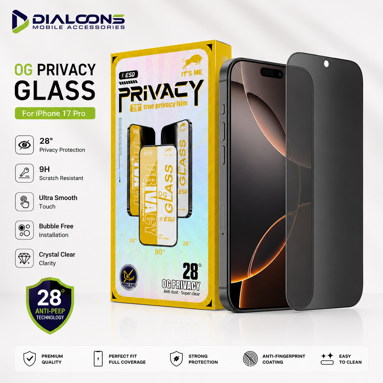 Iphone 17 Pro Privacy Screen Protector