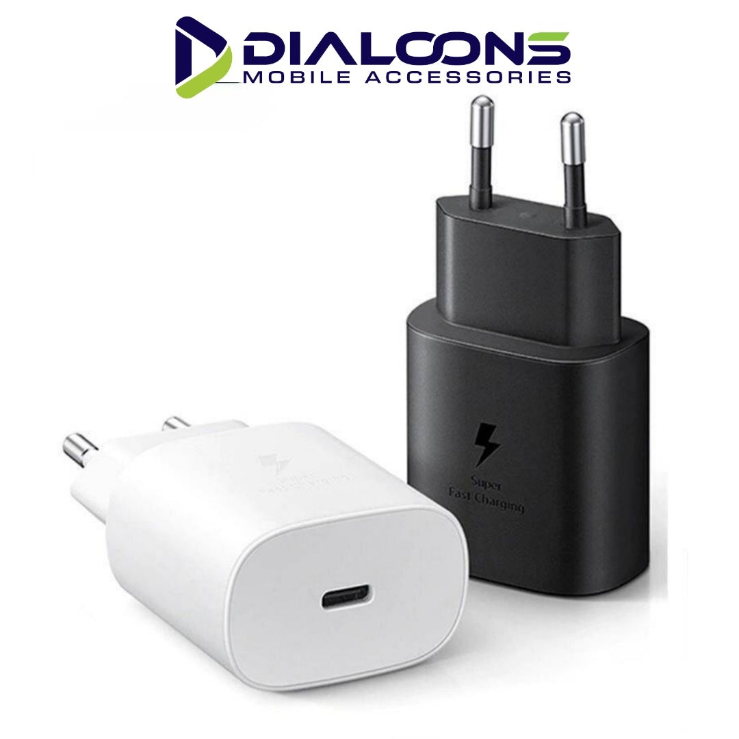Samsung 25W PD Super Fast Charging USB-C Power Adapter, High Quality Original Fast Adapter