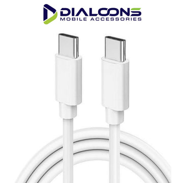 USB-C to USB-C Fast Charging Cable (White) – High Speed Data & Power Sync