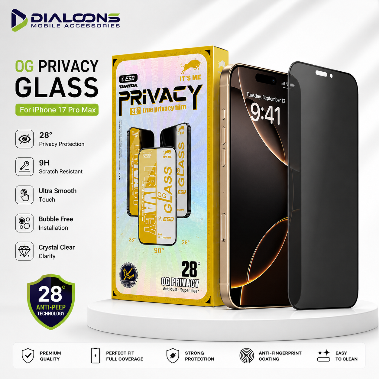Iphone 17 Pro Max Privacy Screen Protector