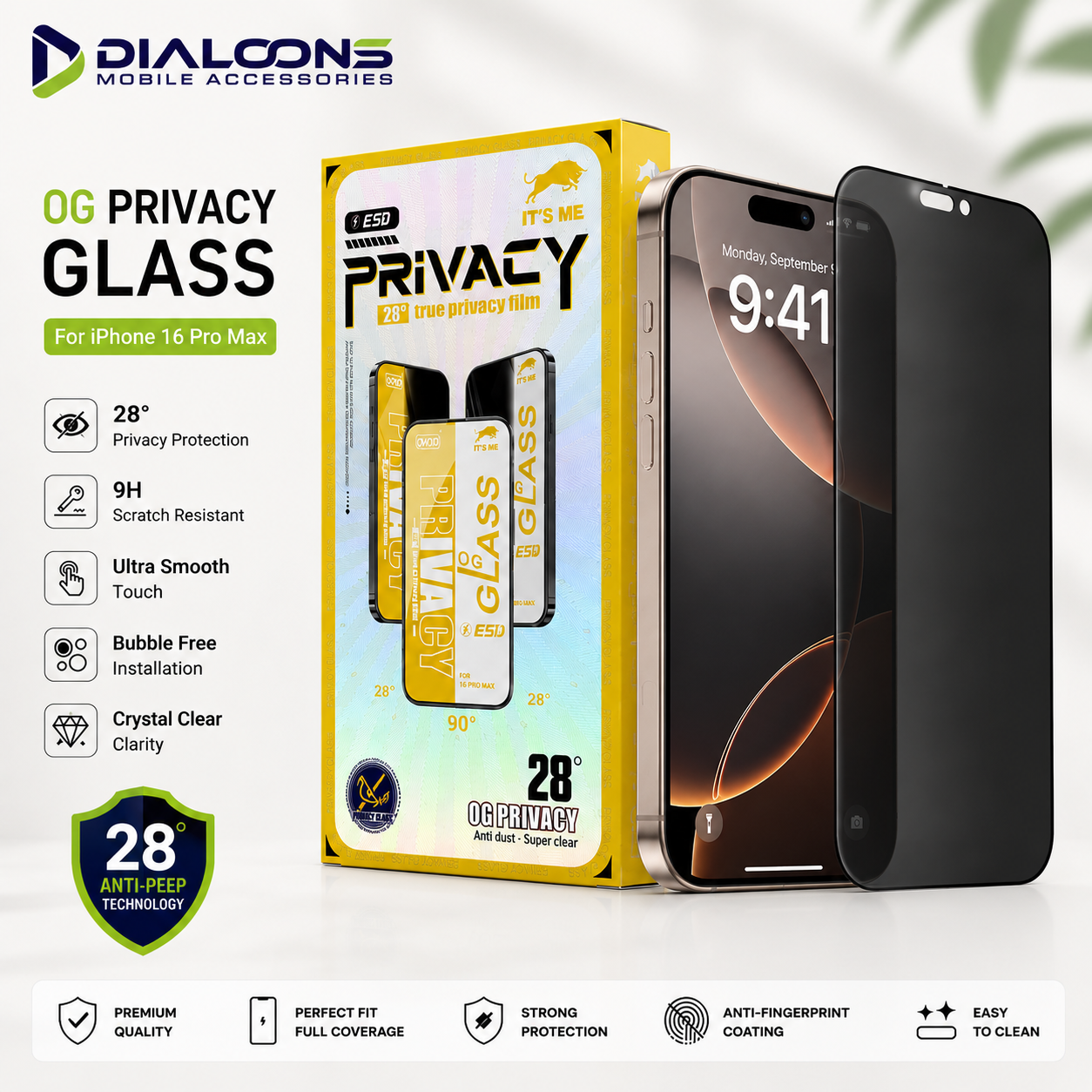 Iphone 16 Pro Max Privacy Screen Protector